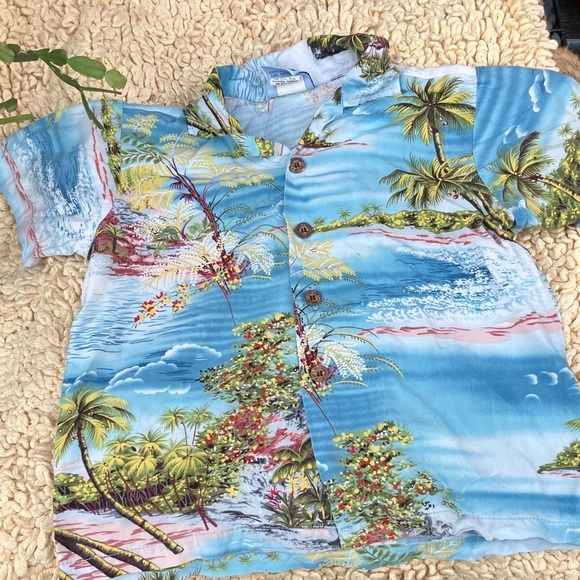 RJC Other - RJC made in Hawaii children’s size 6 rayon aloha shirt  Blue Hawaiian Shirt